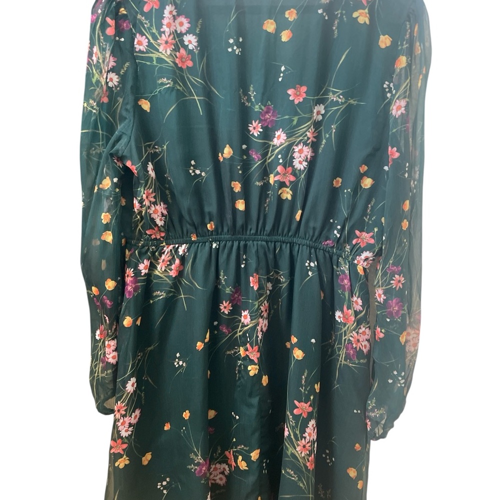 DRESS Gorgeous forest green floral - Picture 2 of 4